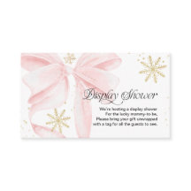 Pink Bow Snow in Love Display Shower