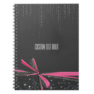 Pink Bow Sparkle Ribbon & Bling Journal Notebook