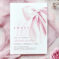 Pink Bow Sweet 16 Birthday