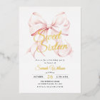 Pink Bow Sweet Sixteen Birthday Foil Invitation
