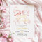 Pink Bow Sweet Sixteen Birthday Foil Invitation