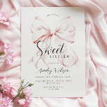 Pink Bow Sweet Sixteen Birthday Invitation<br><div class="desc">Pink Bow Sweet Sixteen Birthday Invitation for a modern bow aesthetic 16th birthday celebration</div>