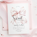 Pink Bow Sweet Sixteen Birthday Invitation<br><div class="desc">Pink Bow Sweet Sixteen Birthday Invitation for a modern bow aesthetic 16th birthday celebration</div>