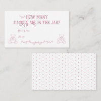 Pink Bow Toile Floral Nurse Baby Shower Game