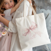 Pink Bow Tote Bag