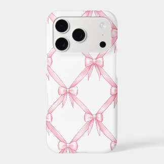Pink Bow Trellis iPhone Case | Coquette Lattice