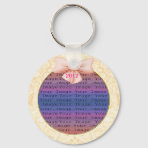 Pink Bow Wedding Key Chain
