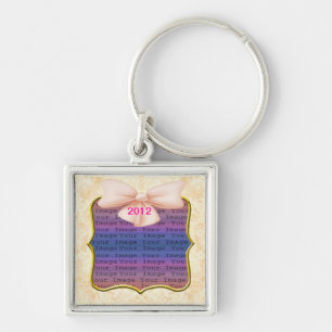 Pink Bow Wedding Key Chain