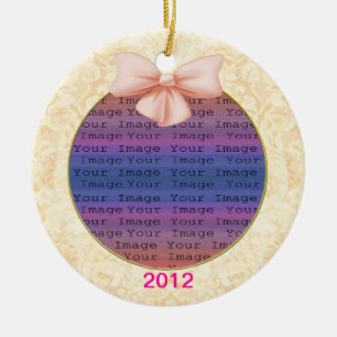 Pink Bow Wedding Ornament