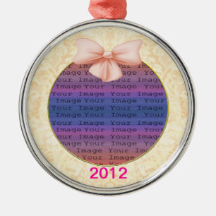 Pink Bow Wedding Ornament