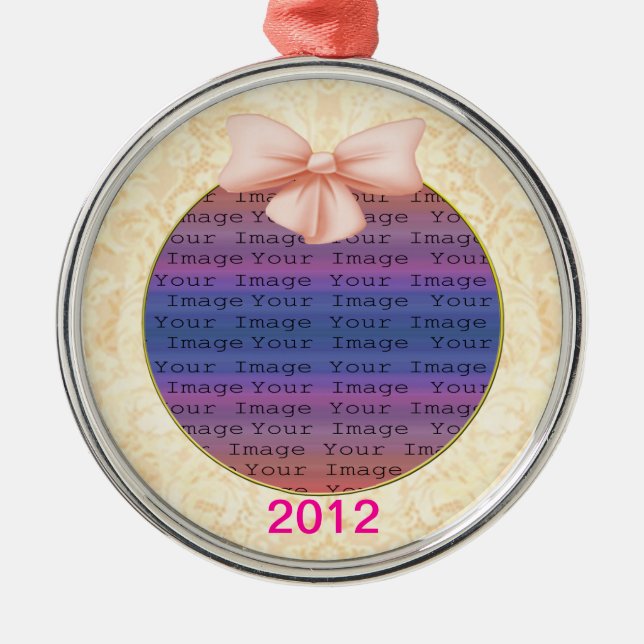 Pink Bow Wedding Ornament (Front)