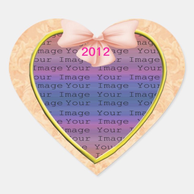 Pink Bow Wedding Stickers (Front)