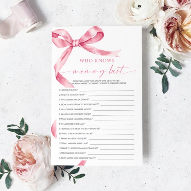 Pink Bow Who Knows Mummy Best Game (Creator Uploaded)