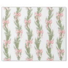 Pink Bow Winter Green Wrapping Paper