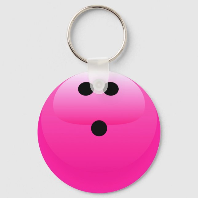 Pink Bowling Ball Key Ring (Front)