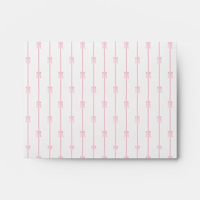 Pink Bows and Stripes Envelope (Front)