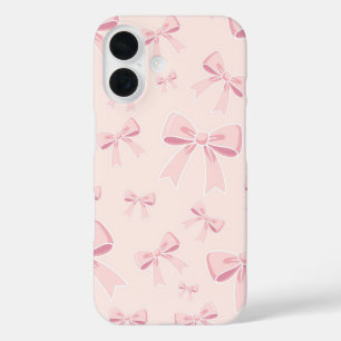 Pink Bows Cute Coquette Cottage Chic iPhone 16 Case