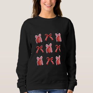 Pink Bows Cute Coquette strawberry y2k Clean Girl Sweatshirt