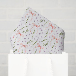Pink Bows Decoupage Paper, Birthday Shower Tissue Paper