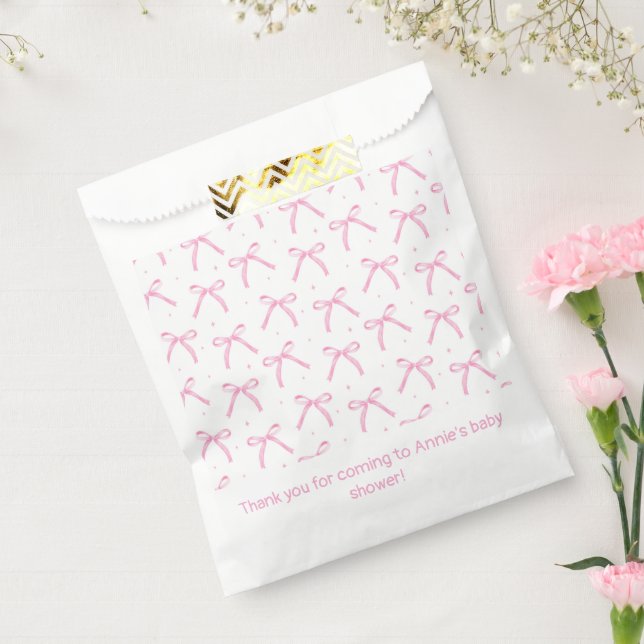 Pink Bows Favour Bag (Sealed)