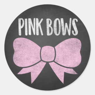 Pink Bows or Free Throws gender reveal stickers