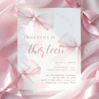 Pink Bows Thirteen Birthday