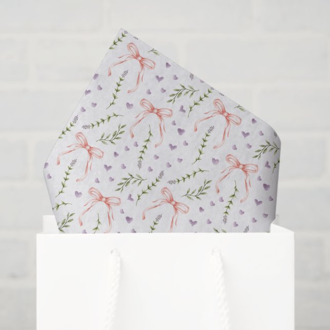 Pink Bows Tissue Paper (Gift Bag)