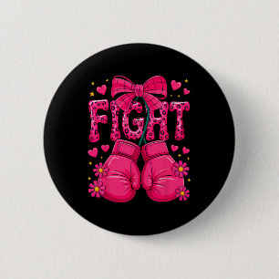 Pink Boxing Gloves Fight Breast Cancer Awareness A 6 Cm Round Badge