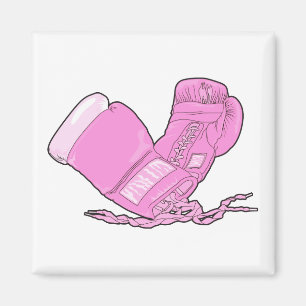 pink boxing gloves vector magnet