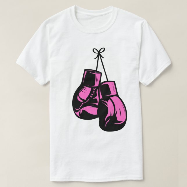 pink boxing t-shirt (Design Front)