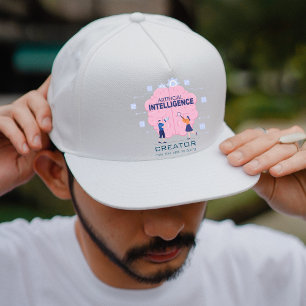 Pink brain illustration Artificial Intelligence  Trucker Hat