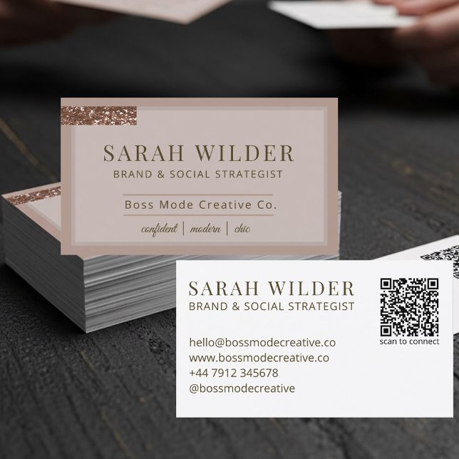 Pink Brand & Social Strategist Business Card (Never underestimate the power of a great business card. Perfect for brand & social media strategists)