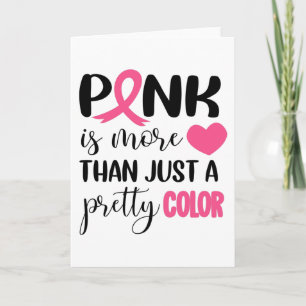 Pink breast Cancer Awareness Ribbon Card