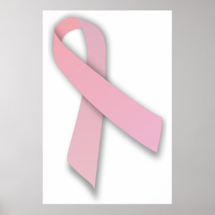 Pink Breast Cancer Awareness Ribbon Poster