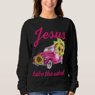 Pink Breast Cancer Awareness Truck Jesus Take The  Sweatshirt
