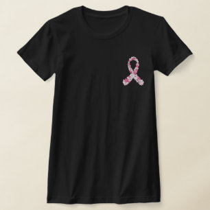 Pink Breast Cancer Flower Ribbon Customizable Year T-Shirt