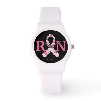 Pink Breast Cancer Registered Nurse Customisable Watch