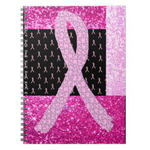 Pink Breast Cancer Ribbon Awareness Notebook