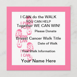 Pink Breast Cancer Walker I Pink I Can Invite