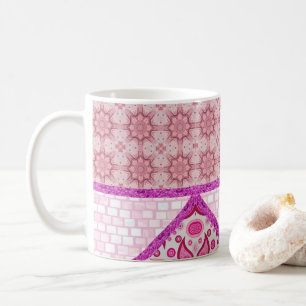 Pink Brick Paisley Mug