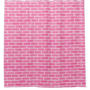 Pink Brick Wall Shower Curtain