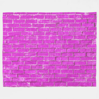Pink Bricks Photo  Fleece Blanket
