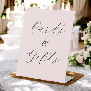Pink Bridal Shower Cards Gifts Pedestal Sign