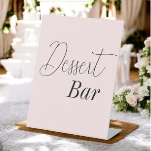 Pink Bridal Shower Dessert Bar Pedestal Sign