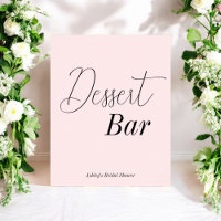 Pink Bridal Shower Dessert Bar 