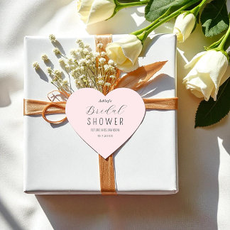 Pink Bridal Shower Elegant Script Sticker