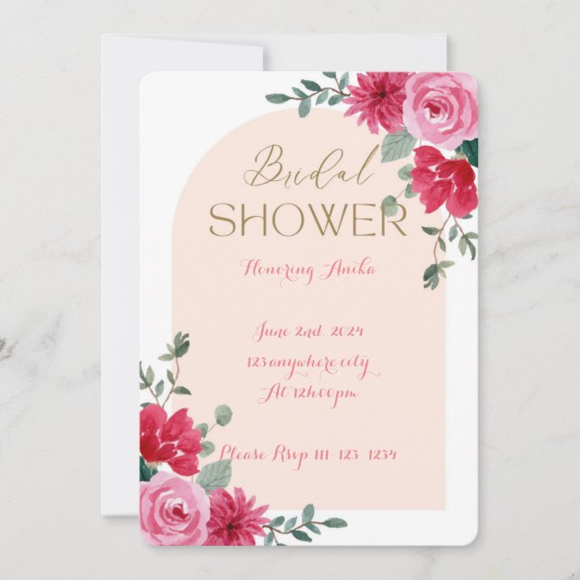 PINK BRIDAL SHOWER INVITATION (Front)