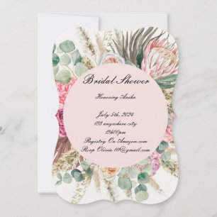 Pink bridal shower invitation