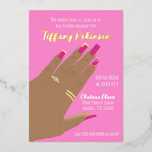 Pink Bridal Shower Ring African American Real