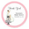 Pink Bridal Shower Thank You Stickers